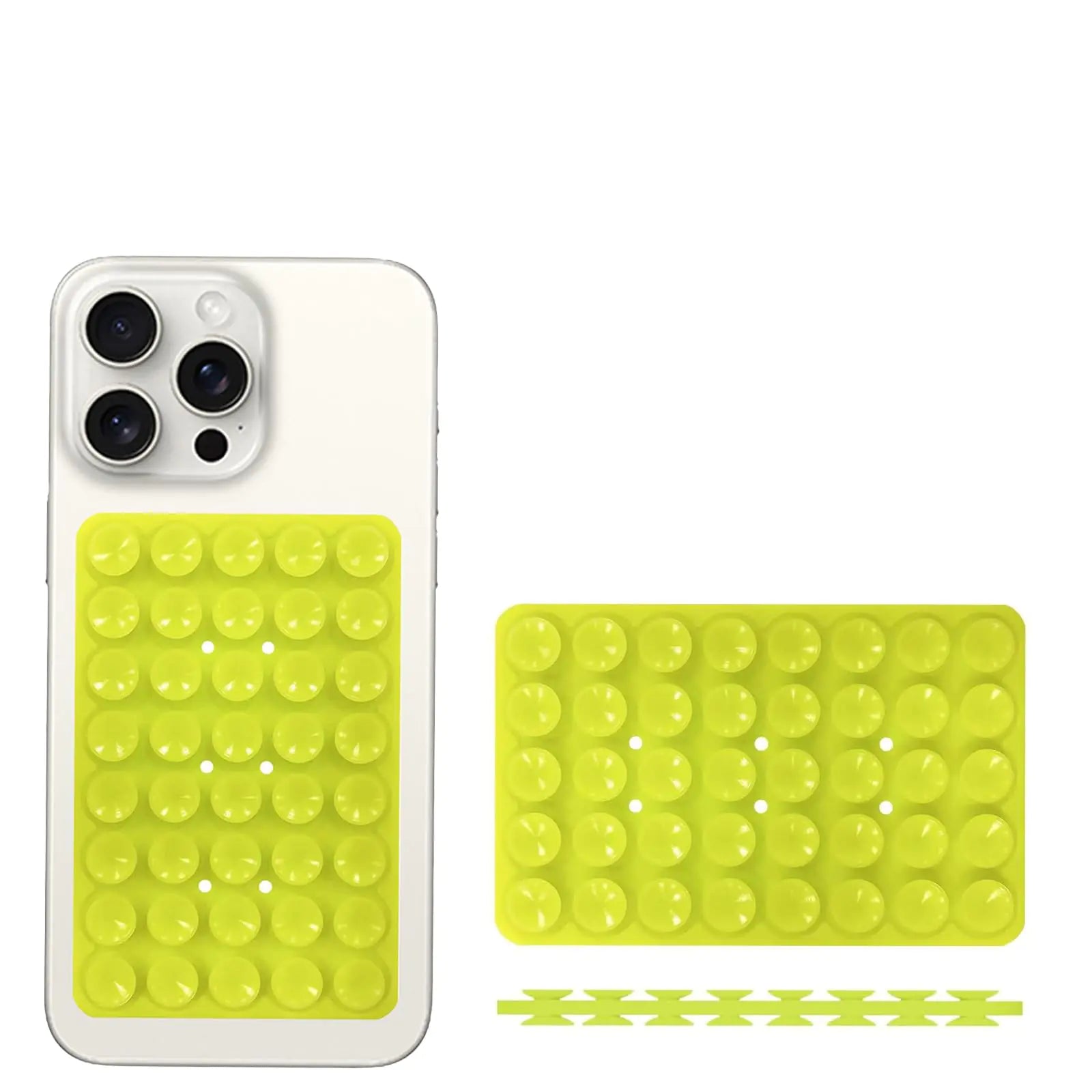 TOPNI 1 Pack Silicone Suction Cup Phone Case Mount Double Sided Phone Accessories Non Slip Suction Cup Phone Mount for Selfies and Videos Silicon Phone Stand Sticky for iPhone and Android (Green)
