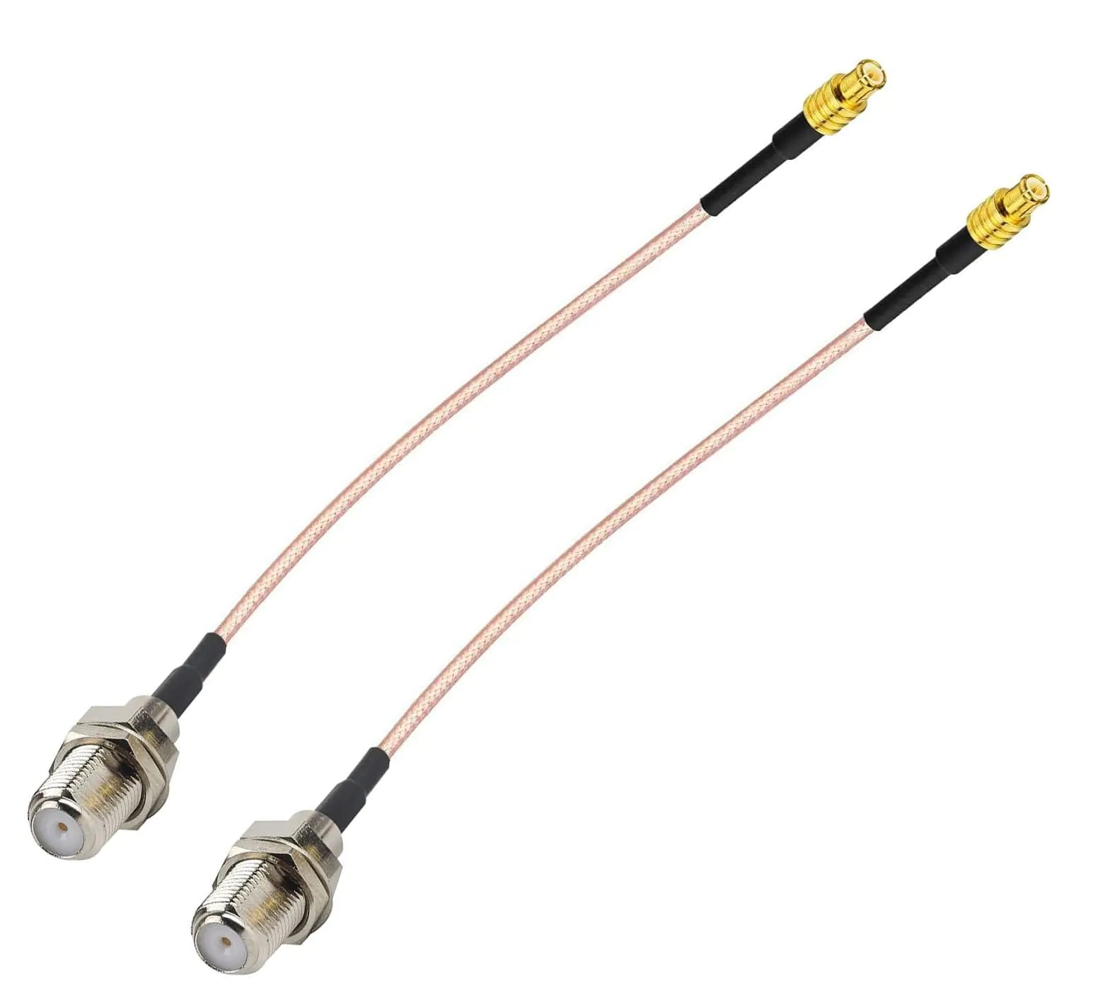 DHT Electronics 2PCS RF coaxial coax cable assembly MCX male to F female 6